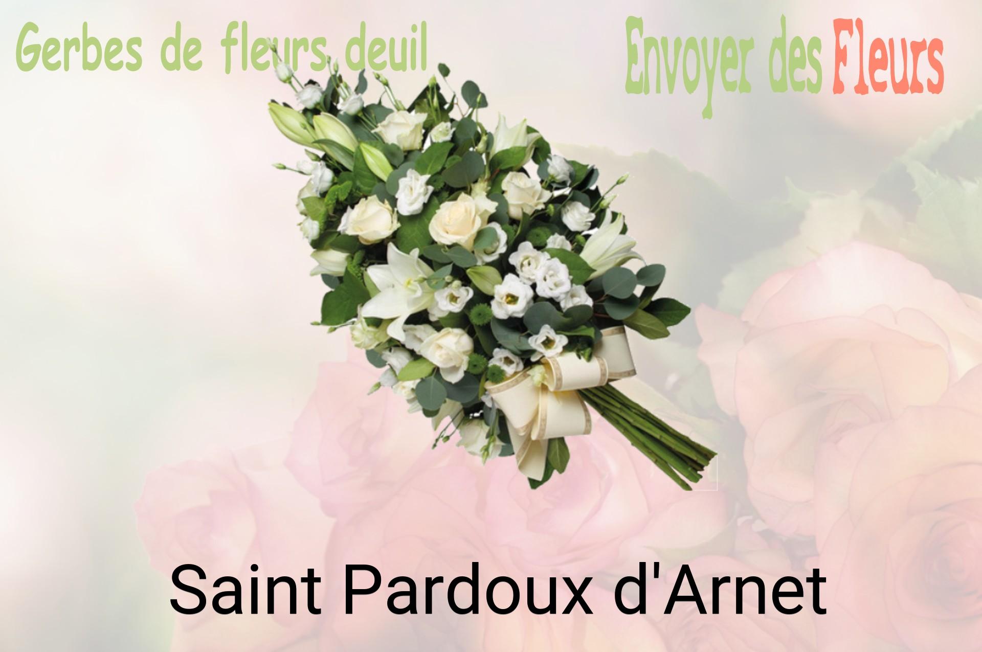 Gerbe de fleurs de deuil livrée à Saint-Pardoux-d'Arnet